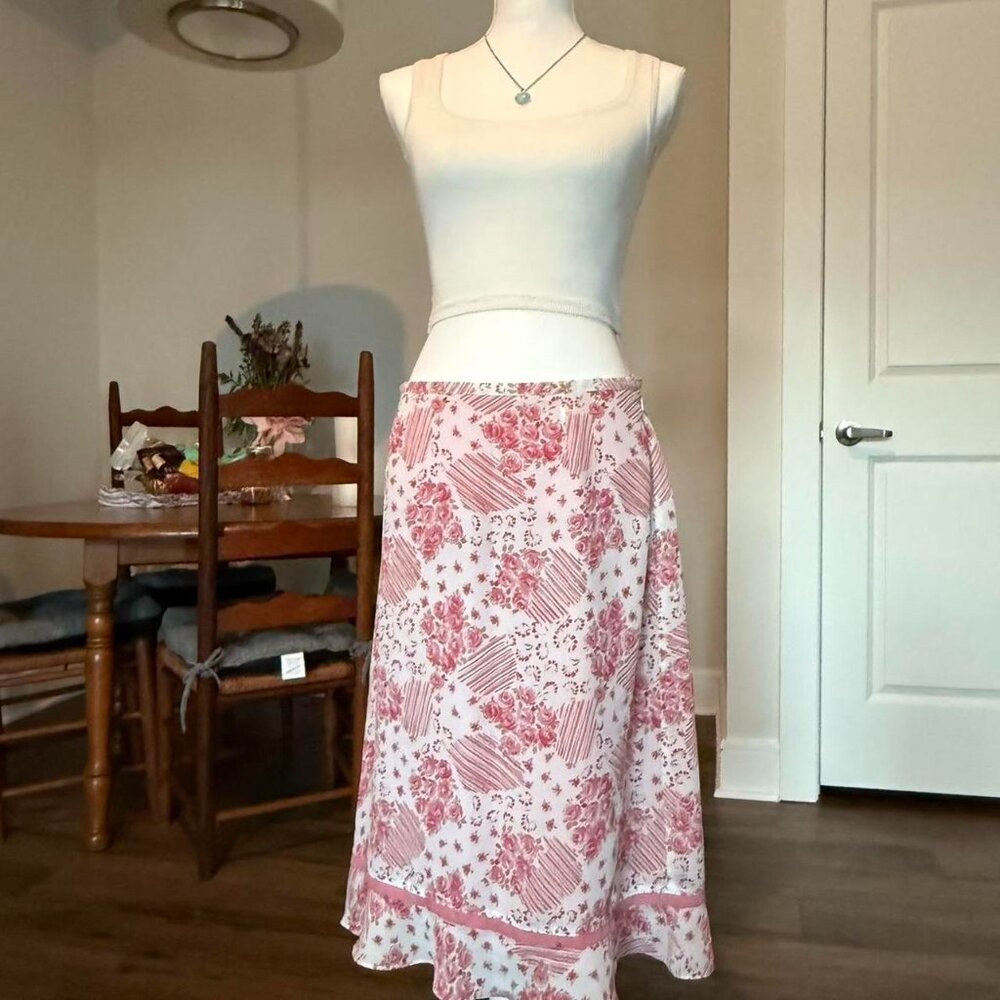Christopher & Banks Pink Midi Skirt